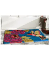 Home & More Hummingbird Delight Natural Coir/Vinyl Doormat