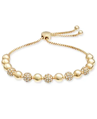 Charter Club Pave & Imitation Pearl Slider Bracelet, Created for Macy's