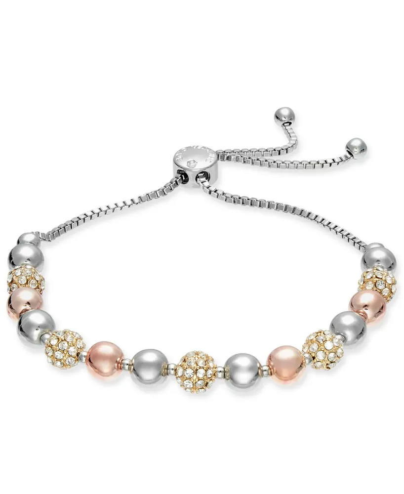 Charter Club Pave & Imitation Pearl Slider Bracelet, Created for Macy's