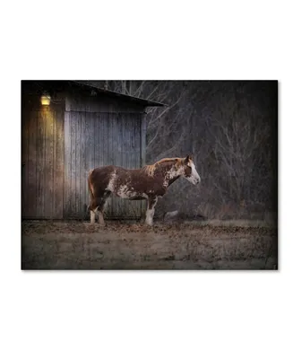 Jai Johnson 'Waiting For Winter Horse' Canvas Art - 19" x 14" x 2"