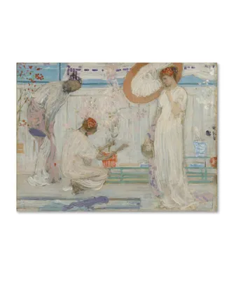 Whistler 'The White Symphony With Three Girls' Canvas Art - 32" x 24" x 2"