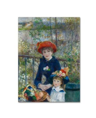 Renoir 'Two Sisters On The Terrace 2' Canvas Art - 19" x 14" x 2"