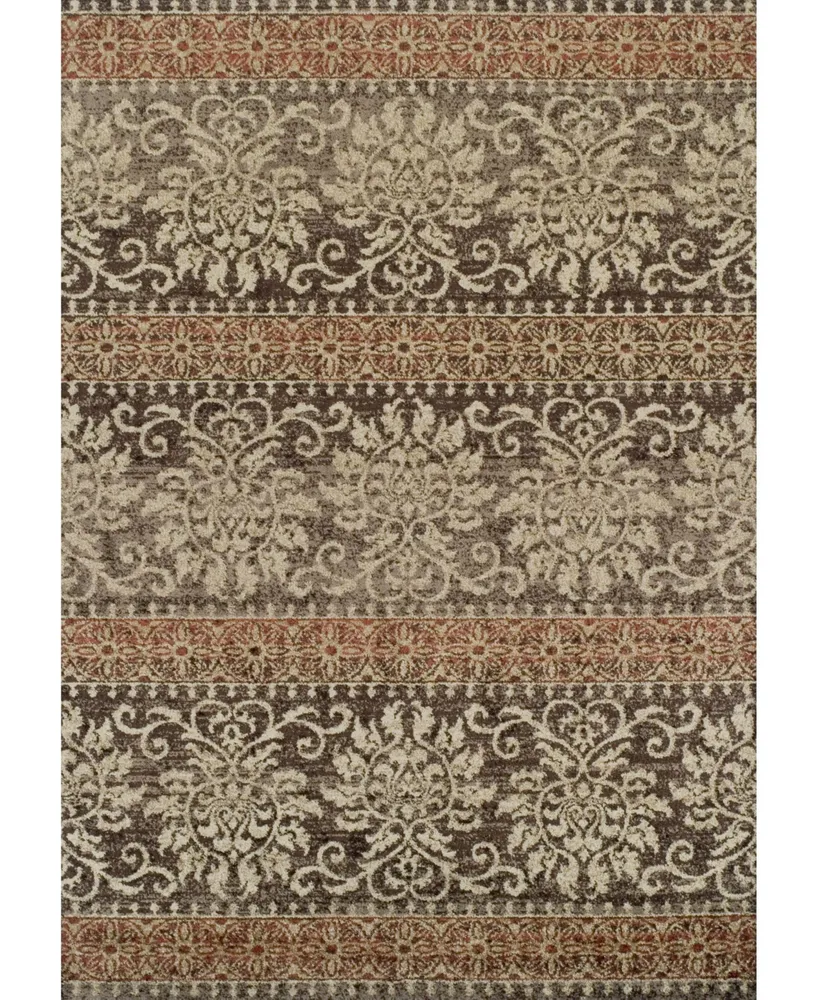 D Style Alanna Ala6 Chocolate 3'3" x 5'1" Area Rug