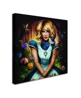 JoJoesArt 'Alice in Wonderland' Canvas Art - 14" x 14" x 2"