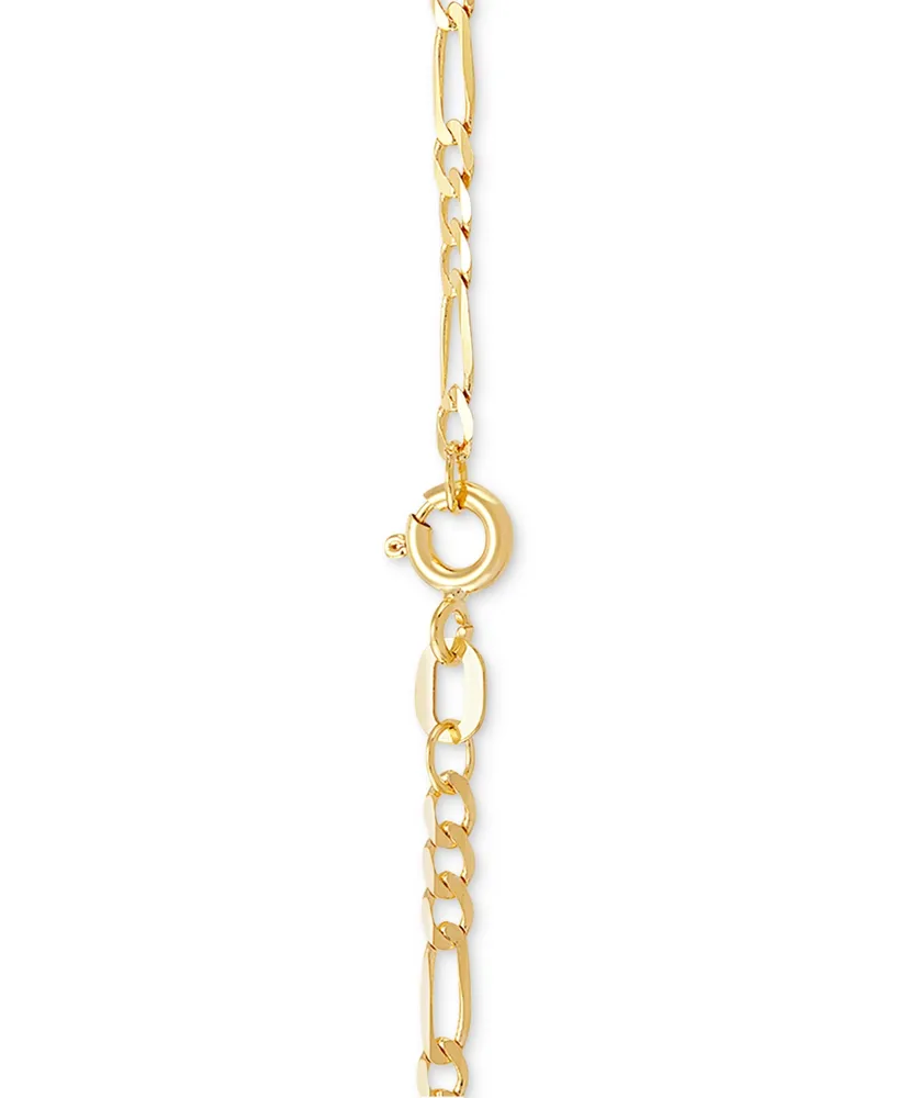 Italian Gold Figaro Link 18" Chain Necklace in 14k Gold