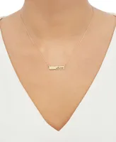 Mom Bar 17" Pendant Necklace in 10k Gold