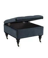 Serta Abbot Square Tufted Ottoman with Storage and Casters