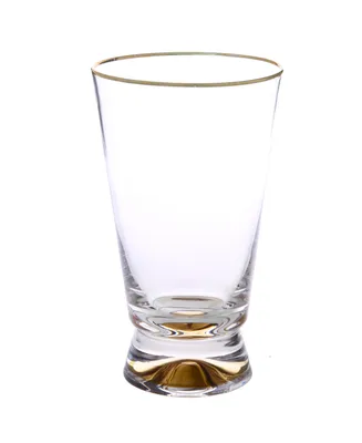 Classic Touch Set of 6 Tumblers with Base and Rim