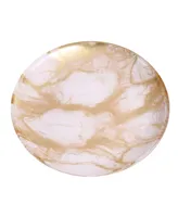 Classic Touch Set of 4 Marble 6.5" Salad Plates