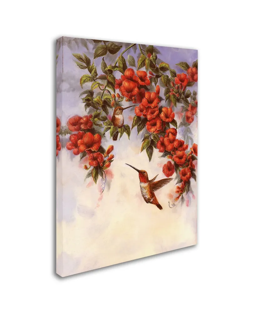 Wanda Mumm 'Hummingbird E' Canvas Art - 32" x 24" x 2"