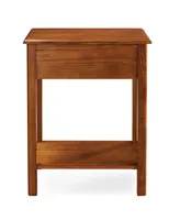 Leick Home One Drawer Shaker Nightstand, Medium Oak