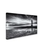 John Elfed Roberts 'On Talacre Beach' Canvas Art - 19" x 12" x 2"