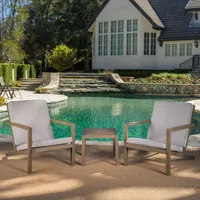 Leah Outdoor 3pc Dining Set