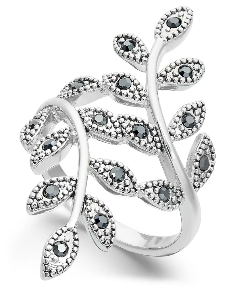 I.n.c. International Concepts Crystal Leaf Wrap Ring, Created for Macy's