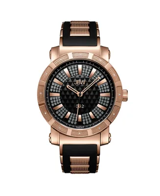 Jbw Men's "562" Diamond (1/8 ct.t.w.) 18K Rose Gold Plated Stainless Steel Watch