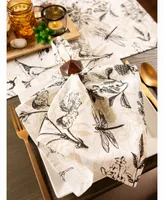 Botanical Print Table Runner 14" X 72""