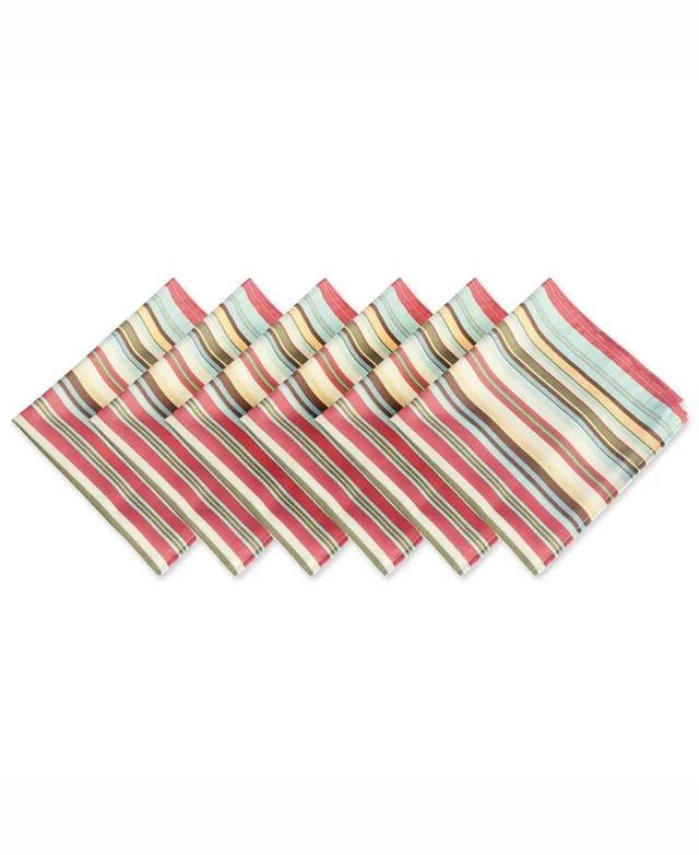 Zig Dobby Striped Cotton Napkins - Set of 6