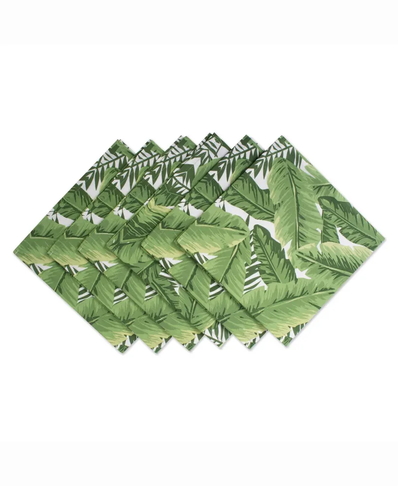 Banana Leaf Print Napkin Set of 6