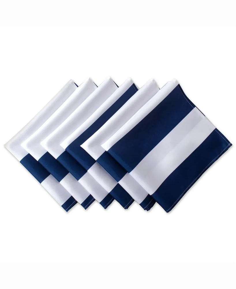 Zig Dobby Striped Cotton Napkins - Set of 6