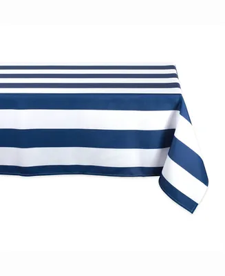 Nautical Blue Cabana Stripe Outdoor Table cloth 60" X 84"