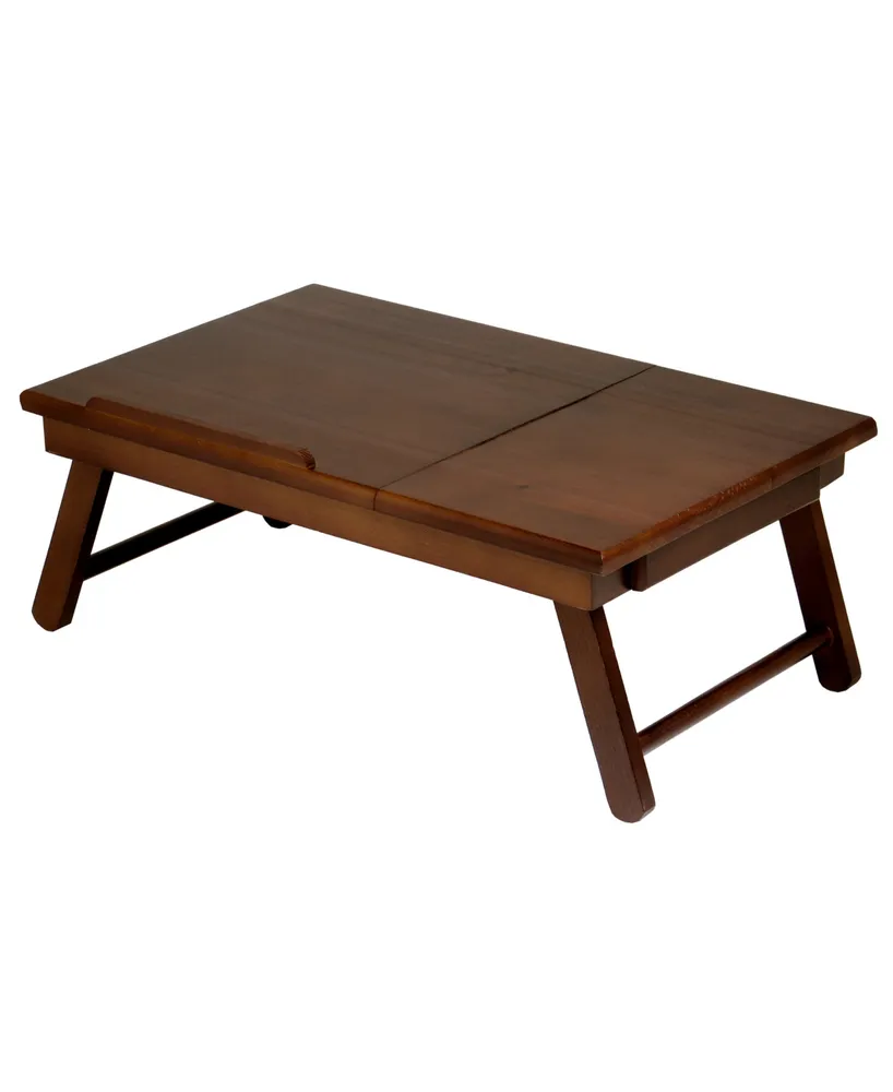Winsome Alden Lap Desk, Flip Top with Drawer, Foldable Legs