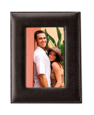Lawrence Frames Black Leather Picture Frame - 5" x 7"