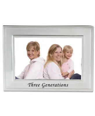 Lawrence Frames Brushed Metal Three Generations Picture Frame - Sentiments Collection - 4" x 6"