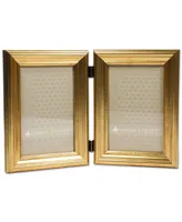 Lawrence Frames Hinged Double Sutter Burnished Gold Picture Frame - 4" x 6"