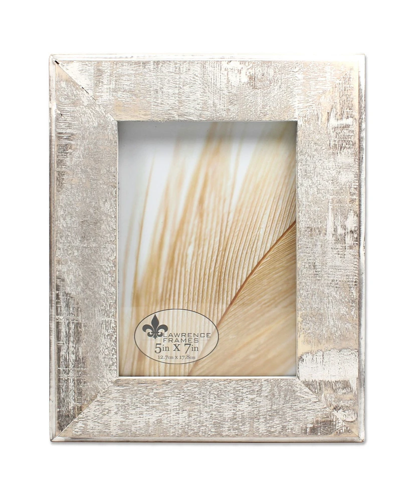 Lawrence Frames Distressed Gray Wood with White Wash Picture Frame - 5" x 7"