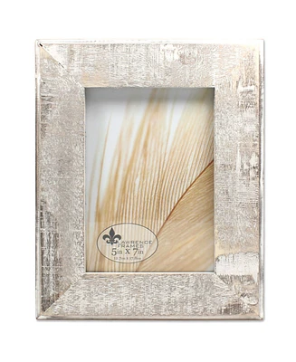 Lawrence Frames Distressed Gray Wood with White Wash Picture Frame - 5" x 7"
