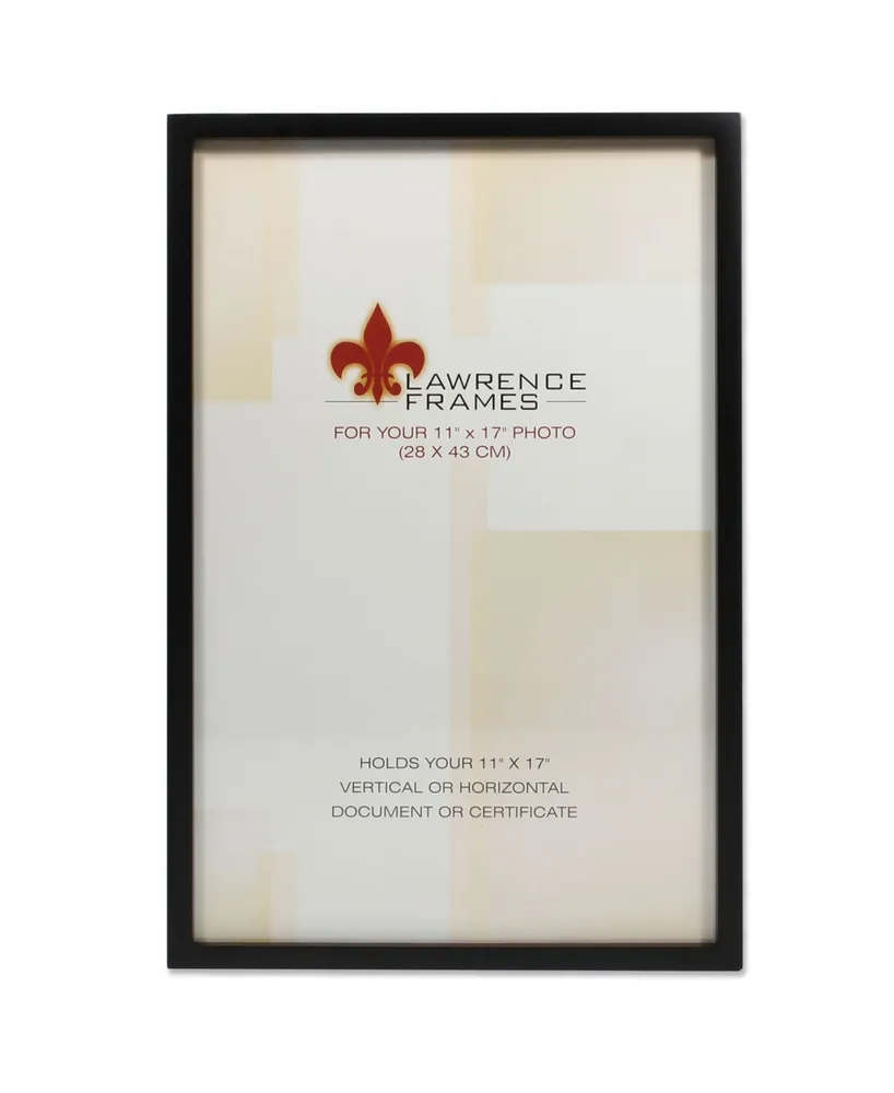 Lawrence Frames Black Wood Picture Frame - Gallery Collection - 11" x 17"