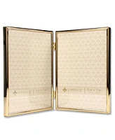 Lawrence Frames Hinged Double Simply Gold Metal Picture Frame - 5" x 7"