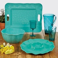 Certified International Perlette Teal Melamine Dinnerware Collection