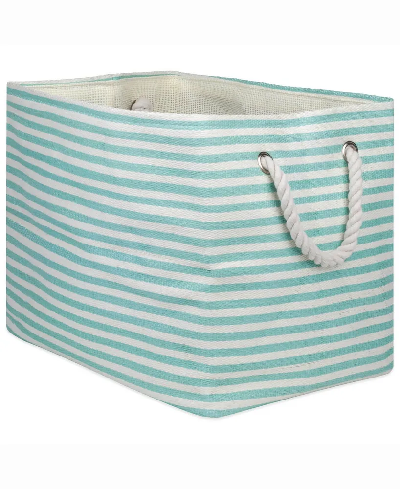 Design Import Paper Bin Pinstripe, Rectangle