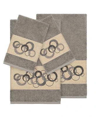Linum Home Turkish Cotton Annabelle 4-Pc. Embellished Towel Set