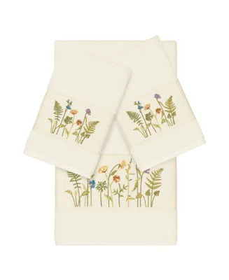 Linum Home Turkish Cotton Serenity -Pc. Embellished Towel Set