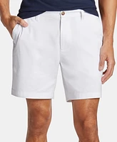 Nautica Men's Classic-Fit Stretch Flat-Front 6" Chino Deck Shorts