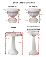 Bloem Grecian Urn Plastic Planter White, 18 inches