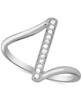 Diamond Statement Ring (1/10 ct. t.w.) Sterling Silver