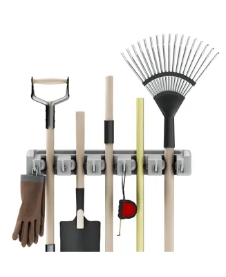 Trademark Global Shovel, Rake and Tool Holder with Hooks