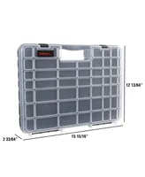 Trademark Global Portable Storage Case with Secure Locks and Small Bin Compartments by Stalwart