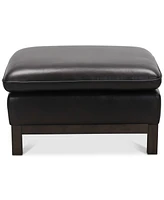 Closeout! Virton 24" Leather Ottoman, Created for Macy's