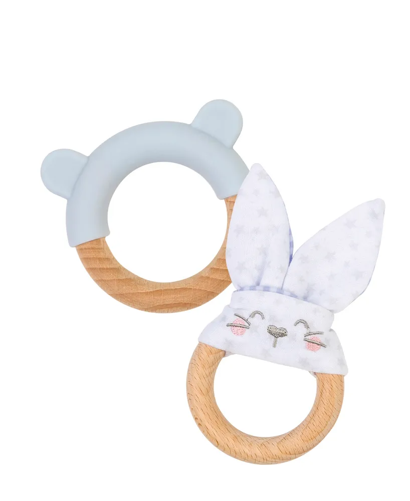 Saro by Kalencome Baby Ring and Bunny Teether Bundle