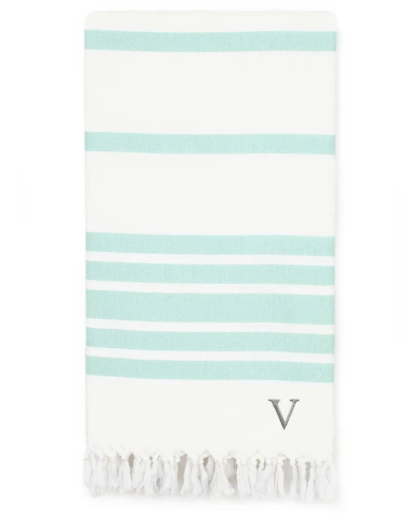 Linum Home Personalized Herringbone Pestemal Beach Towel