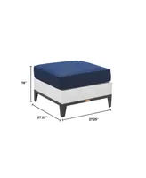 Tommy Hilfiger Hampton Outdoor Ottoman with Cushion