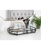 Kate and Laurel Ciel Metal Mirrored Scalloped Decorative Tray