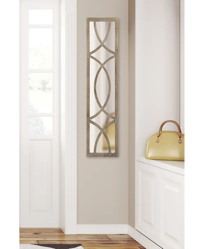Kate and Laurel Tolland Wood Panel Wall Mirror