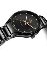 Rado Unisex Swiss Automatic True Diamond (1/8 ct. t.w.) Black Ceramic Bracelet Watch 40mm