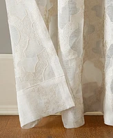 Yvette Trellis Jacquard Sheer Rod Pocket Curtain Panel