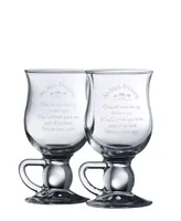 Irish Blessing Latte Glass Pair